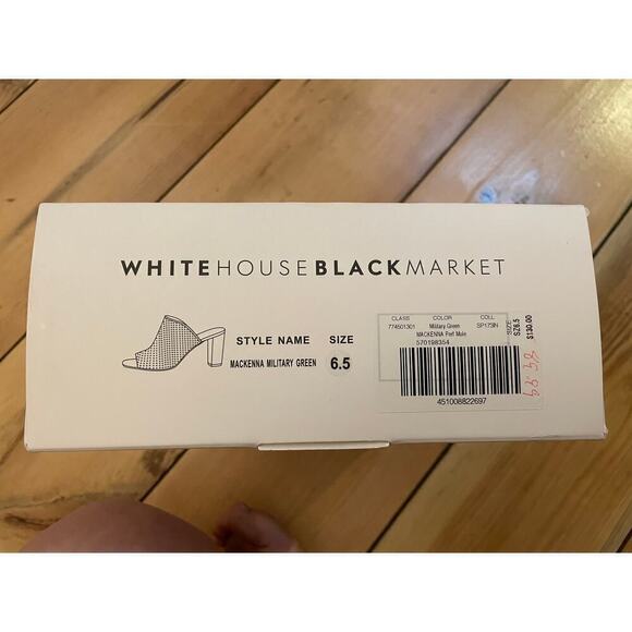 White House Black Market Mule Style Heel. Mckenna Military Green. womens 6.5 - Picture 8 of 8